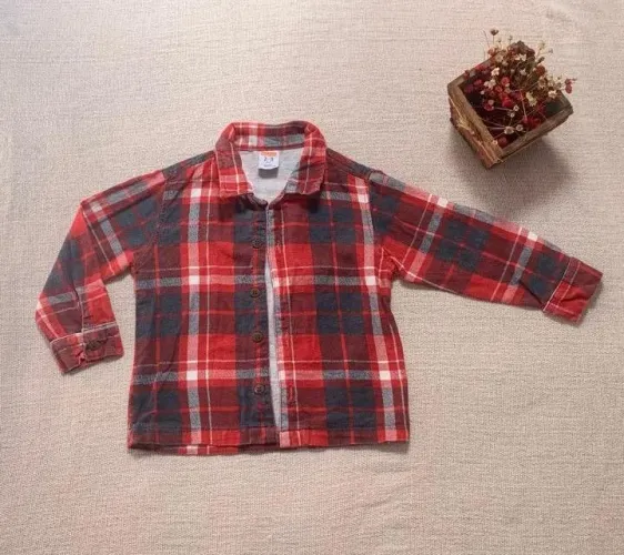 Blusa xadrez Alphabeto veste 2/3 anos