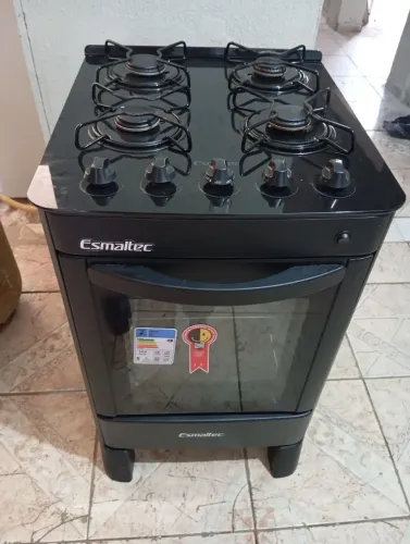 FOGÃO ESMALTEC MESA DE VIDRO 4 BOCAS (MANUAL) FUNCIONANDO PERFEITAMENTE FAÇO A ENTREGA