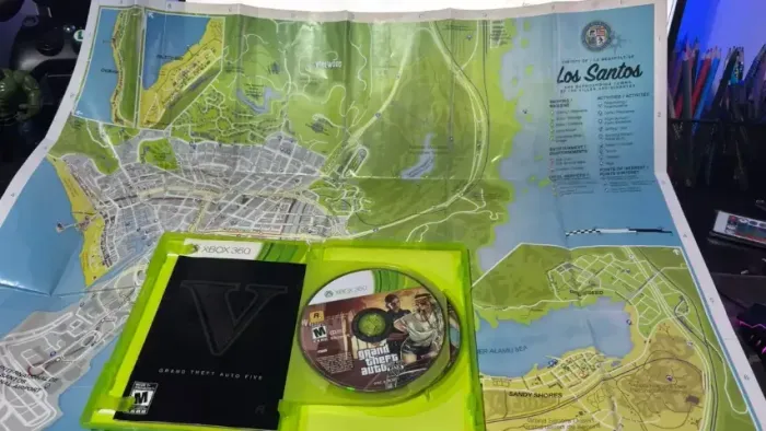 Gta 5 Grand Theft Auto V Xbox 360 Midia Fisica Original COMPLETO 