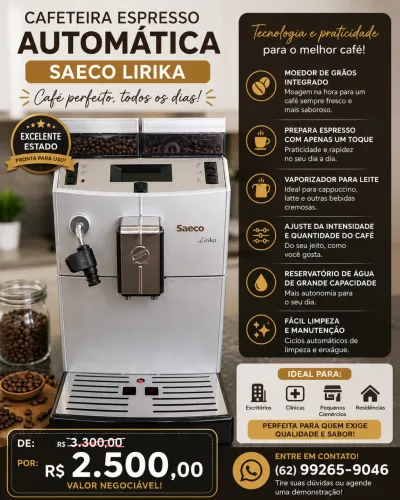 ? CAFETEIRA ESPRESSO AUTOMÁTICA SAECO LIRIKA