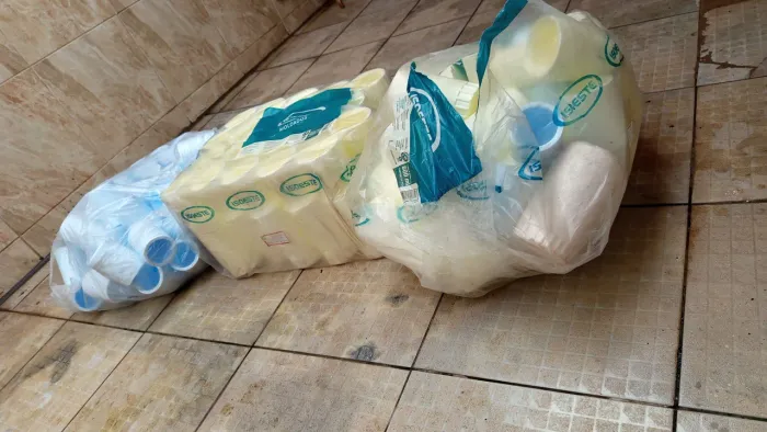 Porta garrafa de isopor