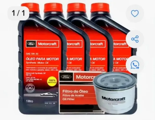 Óleo para automóvel + filtro
