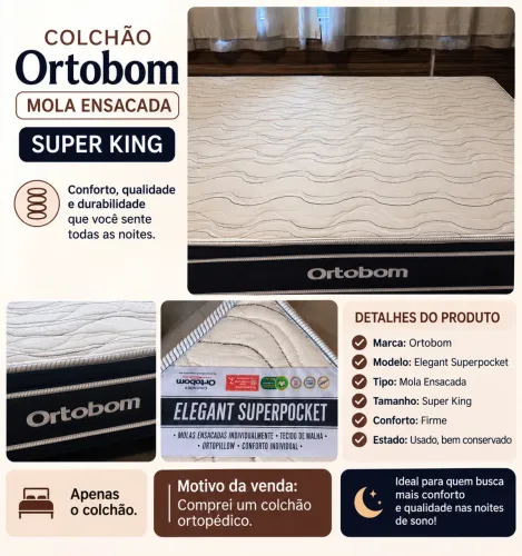 COLCHÃO ORTOBOM SUPER KING - MOLA ENSACADA