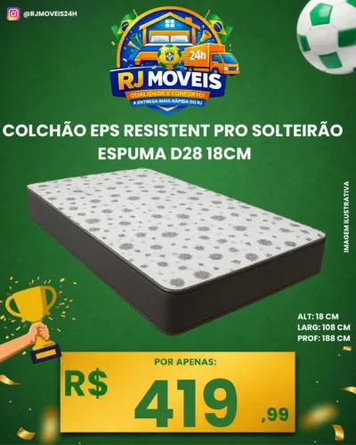 Colchão solteirão viúva,espuma D 28 com 18 cm de espuma