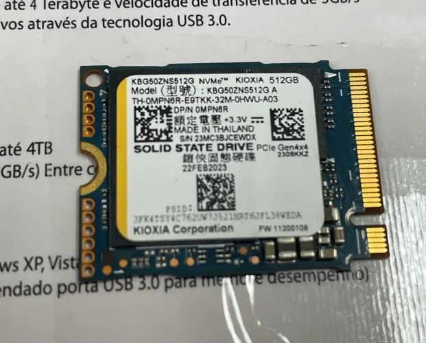 Ssd Nvme Mini M.2 512 gb