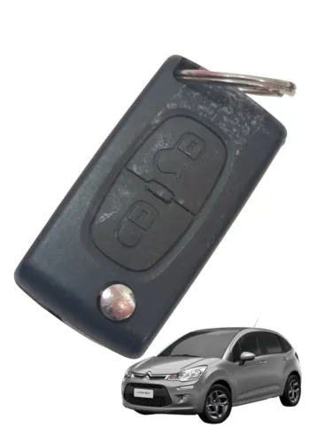 Chave Canivete Citroen C3 2014 Original 