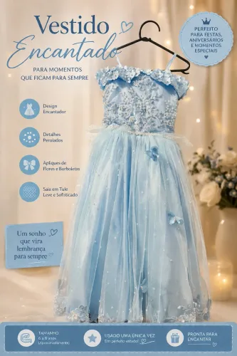 Vestido de Princesa - Cinderela
