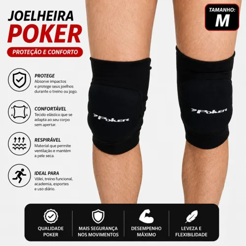 Joelheira poker pro vôlei 
