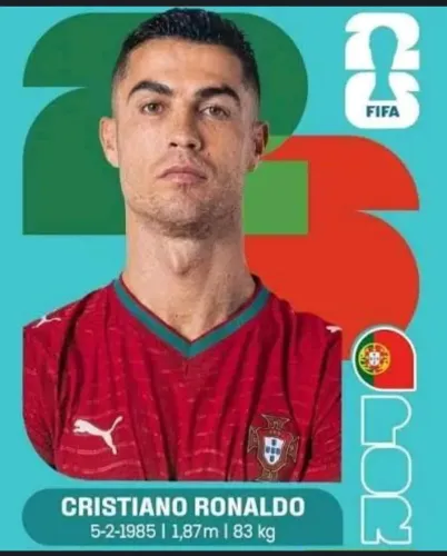 Figurinha Cristiano Ronaldo CR7