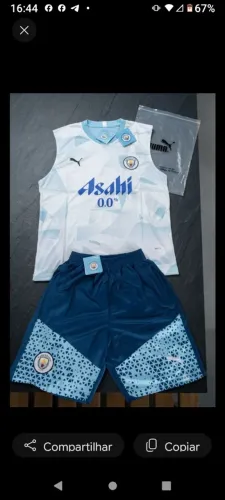 Uniforme de Treino Retrô Manchester City Tam M Dri Fit Novo com etiqueta 