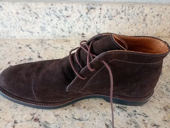 Bota de couro legítimo nobuck número 42