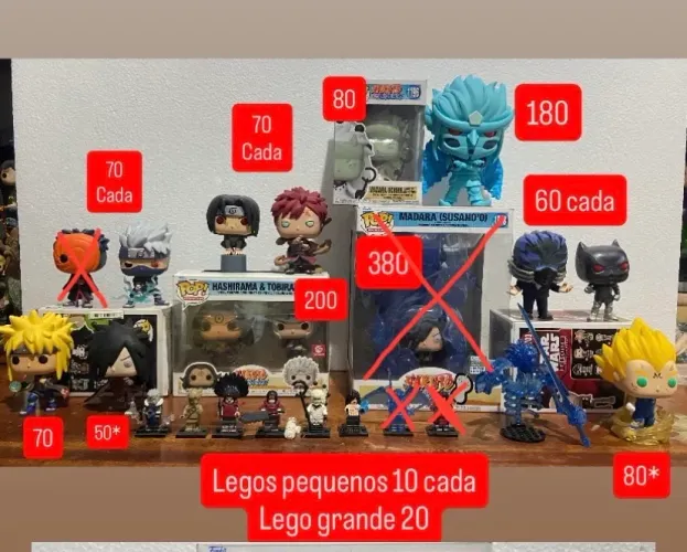 Funko Naruto, dragon ball, batman e my hero academy