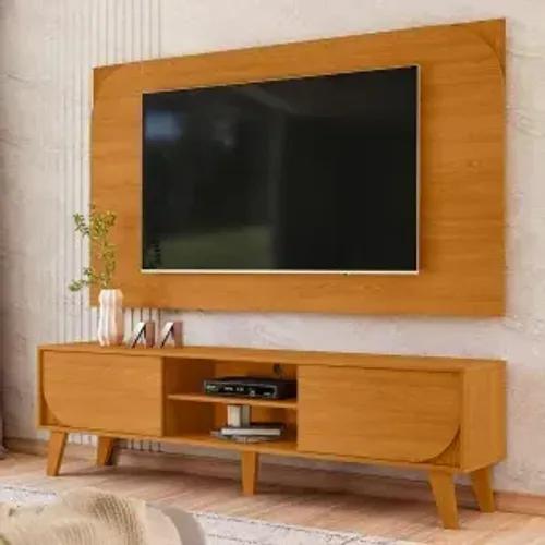 Rack com Painel Duna Cinamomo