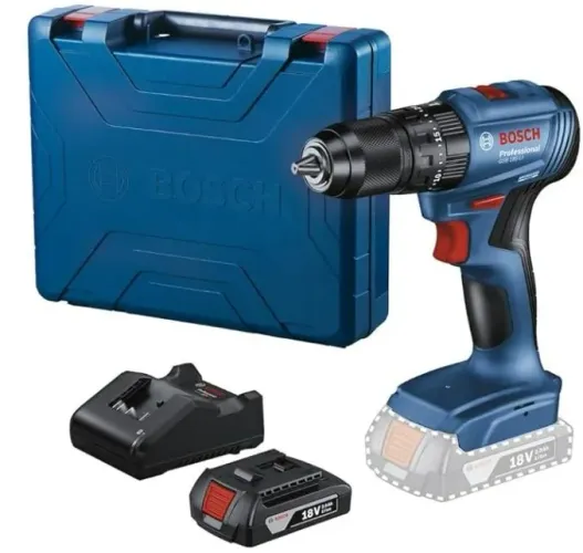 Furadeira e Parafusadeira Impacto BOSCH 18V GSB185LU-1B - maleta+1 bateria+carregador