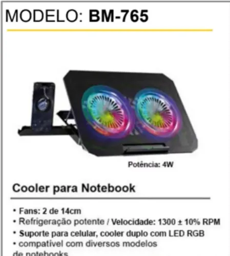 Suporte notebook com cooler