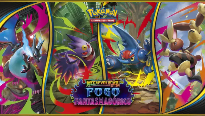Coleção completa de cartas Pokémon de fogo fantasmagórico 
