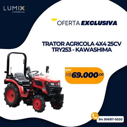 TRATOR AGRICOLA 4X4 25CV TRY253 KAWASHIMA