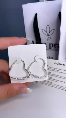 3 pares de brincos Prata 925 legítima 