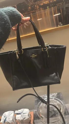 Bolsa Coach Couro Preto