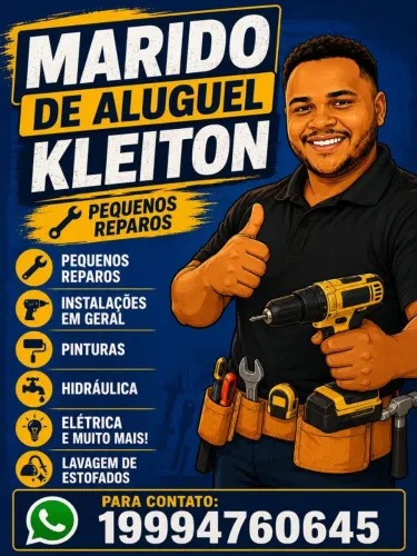Trabalho de pedreiro eletricista pintura lipo calha higienização de estofados