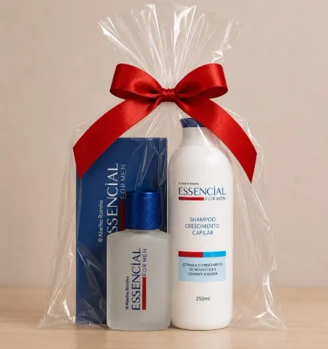 KIT com perfume Essencial masculino + Shampoo - abelha rainha