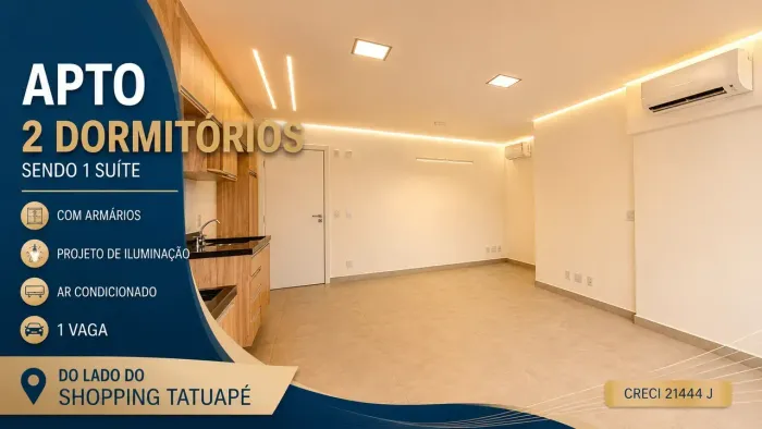 Apartamento para locação , 2 dorm. 63 m - Tatuapé - São Paulo - SP