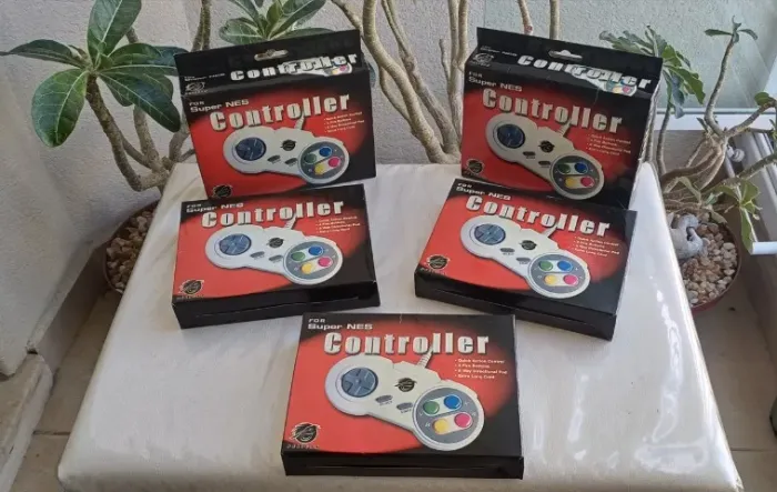 Lote De 5 Controles Turbo Pelican Snes Na Caixa Novo Lacrado