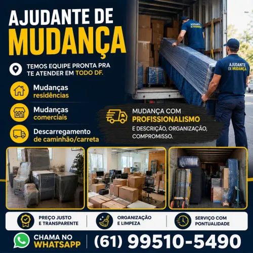 AJUDANTE DE MUDANÇA - PREÇO JUSTO