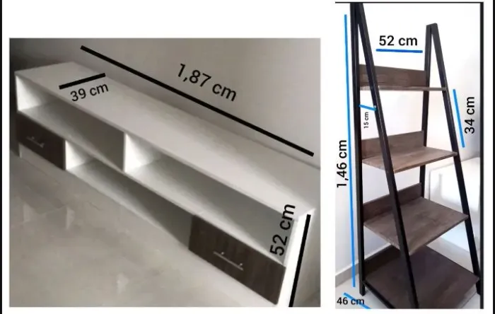 Kit Rack para sala e estante multiuso