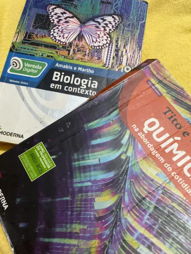 COMBO - 2 Livros química e biologia editora moderna