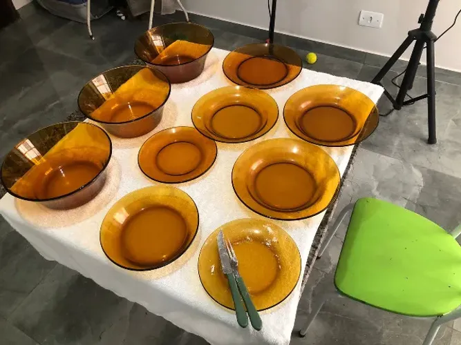 Conjunto de Louças Duralex Marrom