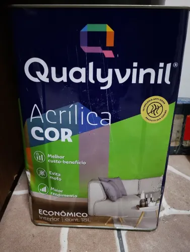 Tinta acrílica 18L Qualyvinil - Cor areia