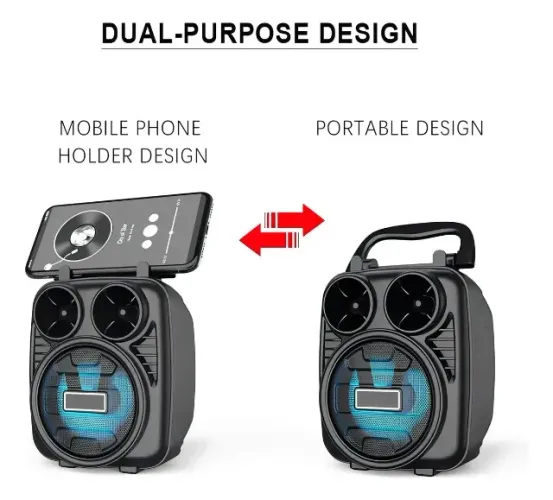 Caixa Caixinha Som Portátil Bluetooth 10w Rgb Potente Top Cor Preto
