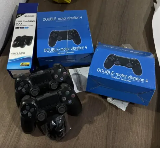2 Controles DualShock + Base Carregador