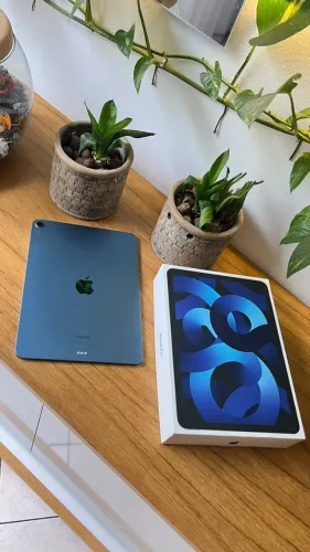 iPad Air 5ª Geração M1 64GB Azul Caixa Original - Passo Cartão - Retirada Taguatinga Norte