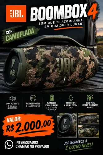 VENDO JBL BOOMBOX 4 - CAMUFLADA