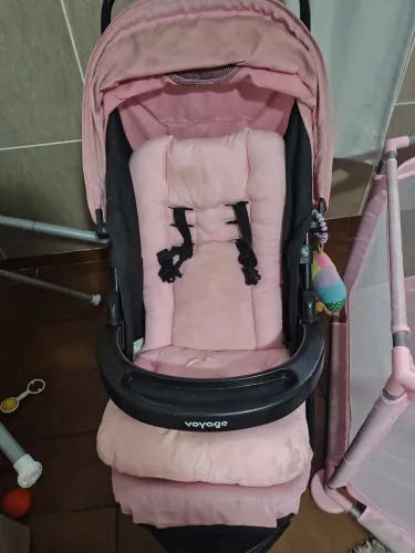 Carrinho rosa para bebês reclinável 