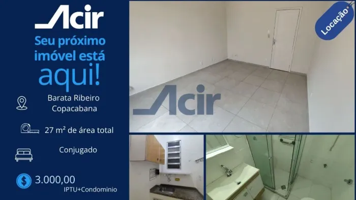 Aluguel de Apartamento Conjugado em Copacabana, Rio de Janeiro