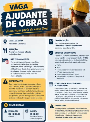 Ajudante de Obras