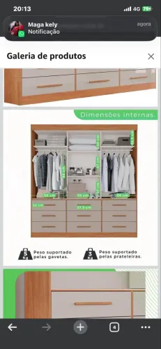 Vendo guarda-roupa casal grande e mesa de jantar 4 cadeiras nova usada apenas por 20 dias