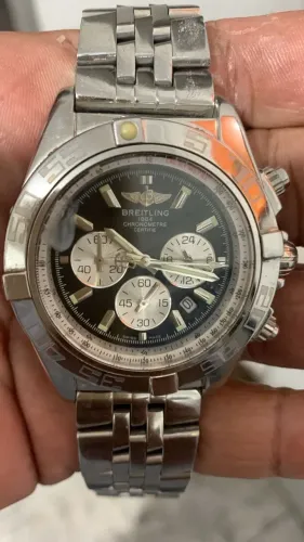 relogio cronomat black breitling ab0110 44musado