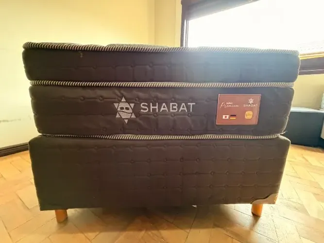 Cama de solteiro box + colchão shabat super premium