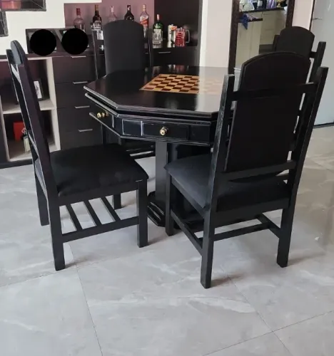 Mesa de carteado, dama, xadrez, poker