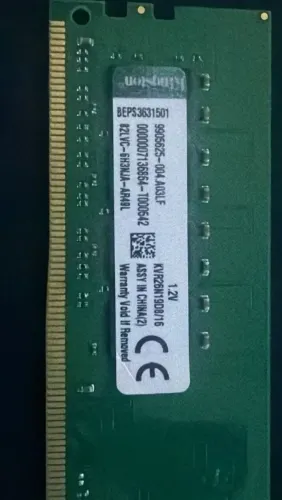 Memória RAM Kingston 16GB, 2666MHz