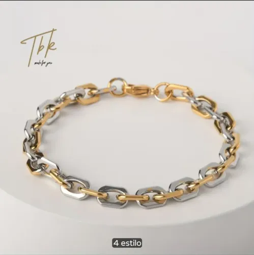 Pulseira elos de aço inoxidável tamanho 20.9 cm não enferruja