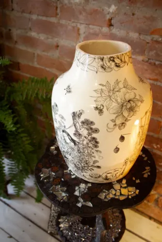 Vaso Decorativo Oriental Clássico 