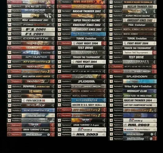 50 jogos originais de ps2, todos com caixa e manual 