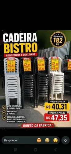 Cadeira de Plástico sem Braço