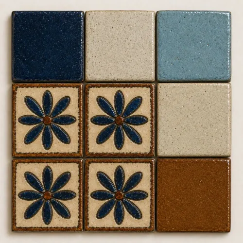 azulejo Brennand - composição Terra, água e flor