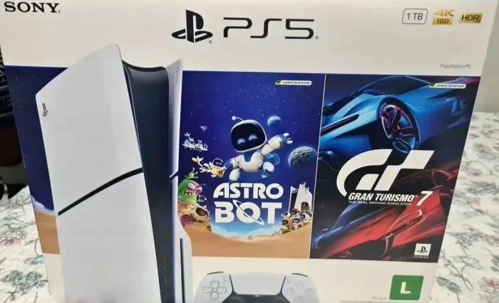 PS5 SLIM 1TERA COM LEITOR